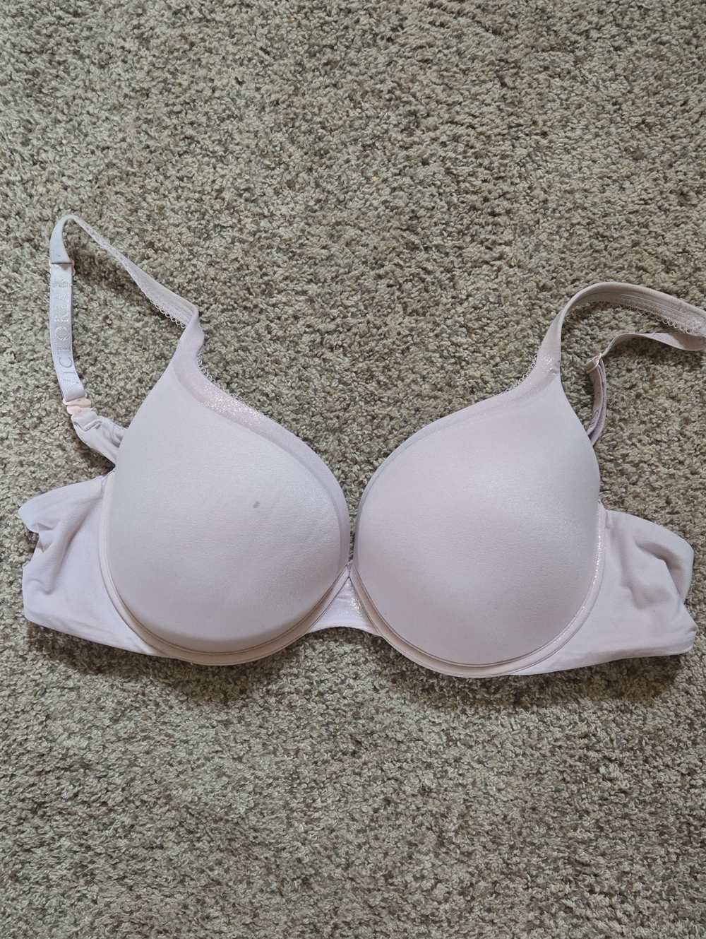 Victoria's Secret Light Pink Molded Bra With Gold Accents